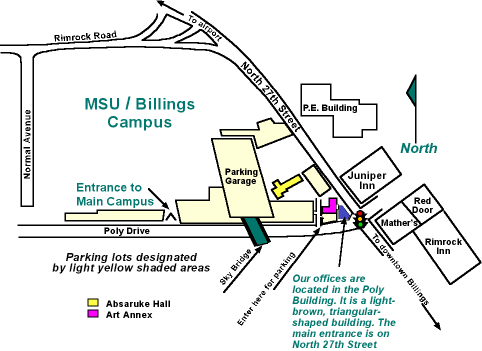 MSU-Billings campus map