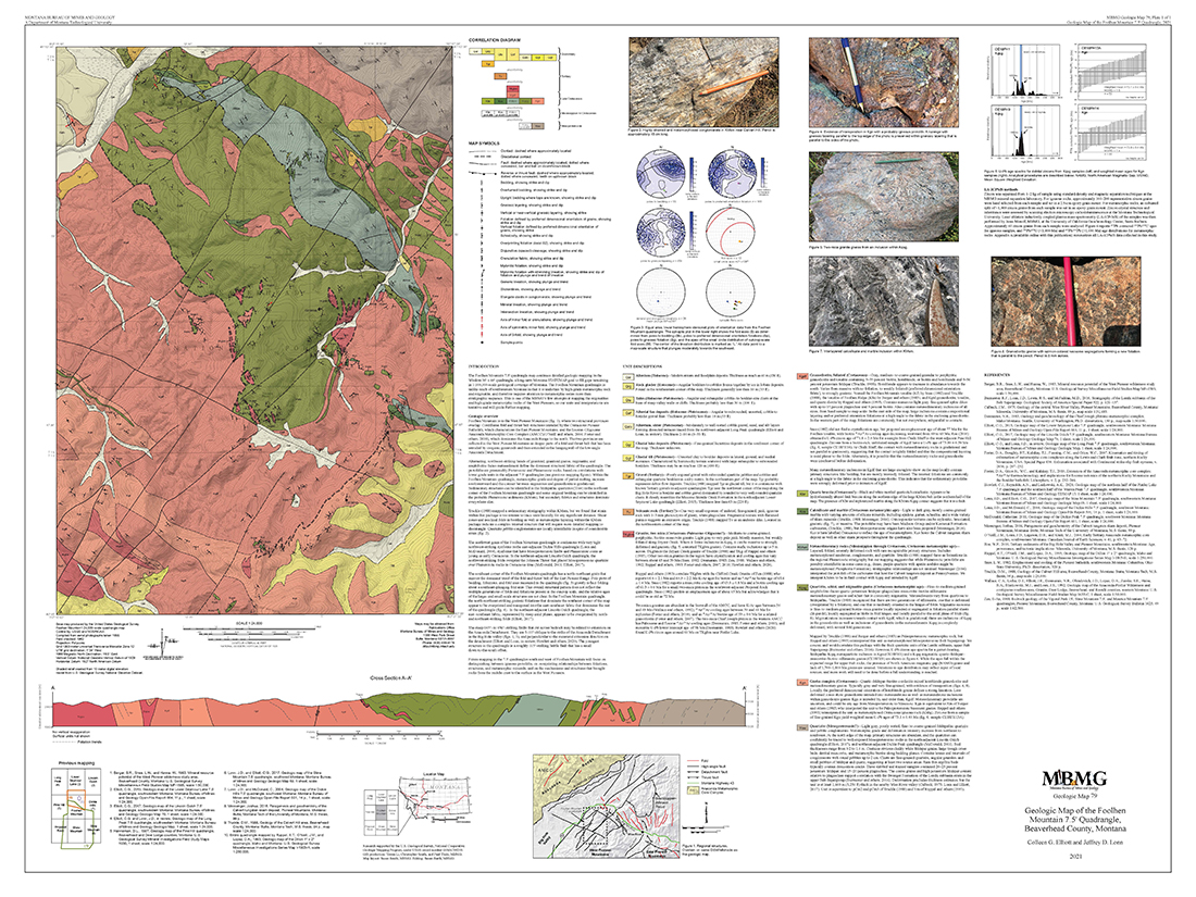 Geologic map of the Foolhen Mountain