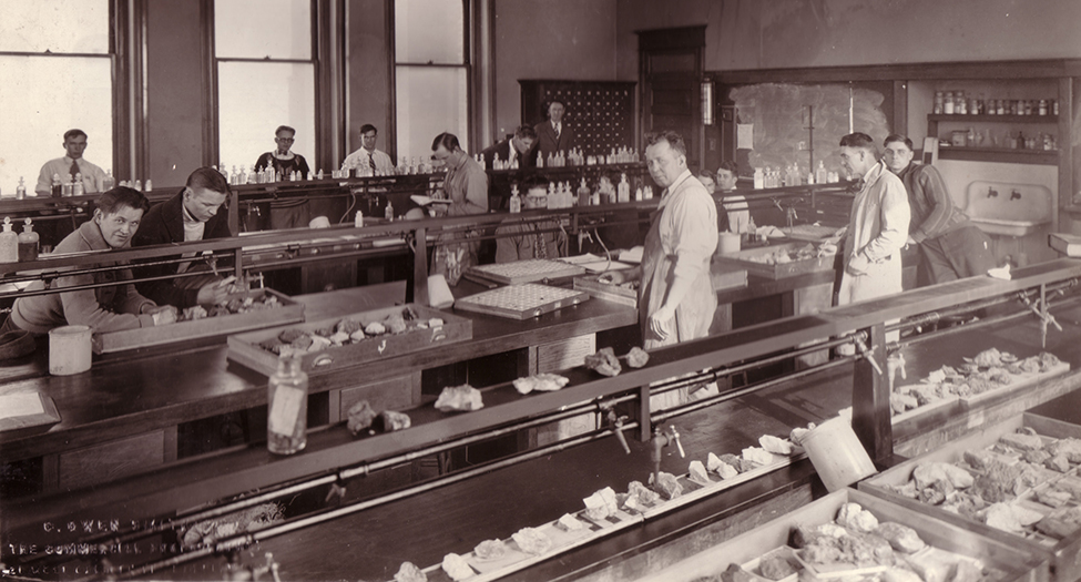 Mineralogy Class - Main Hall - before 1939
