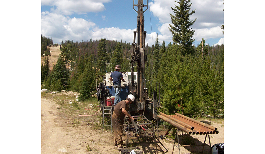 Drilling and installation of well into collapsed Bullion Mine Adit