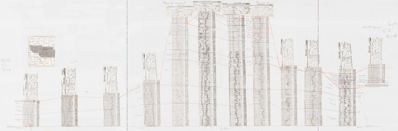 item thumbnail for Cross Section - CC To C'C' - Part A - North To South - Cretaceous - Jurassic To Bakken - 61682 (See also 61673)