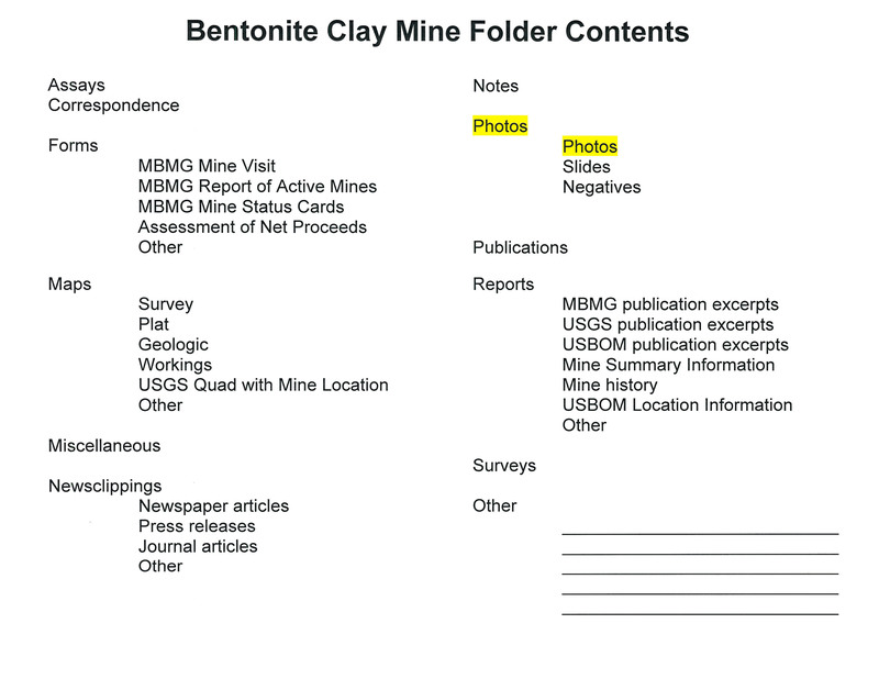 item thumbnail for Bentonite Clay Mine Folder Contents