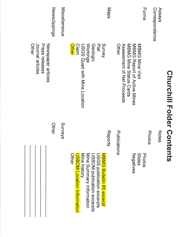 item thumbnail for Churchill Folder Contents