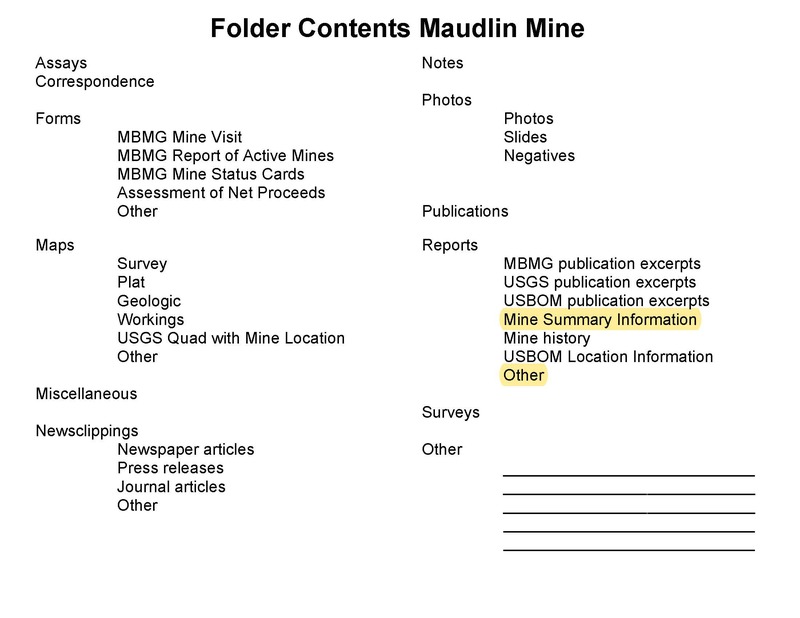 item thumbnail for Maudlin Mine Folder Contents