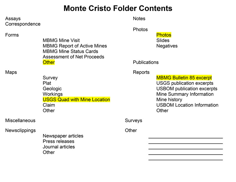 item thumbnail for Monte Cristo Folder Contents