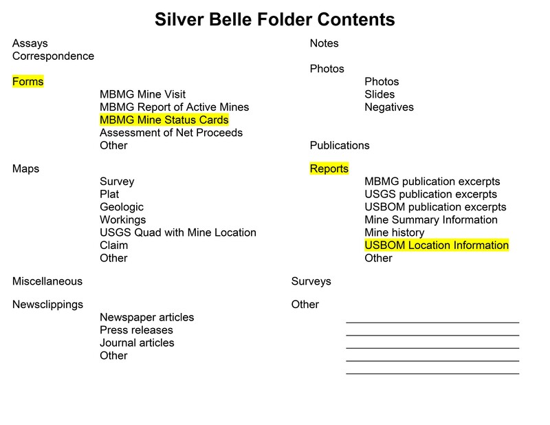 item thumbnail for Silver Belle Folder Contents