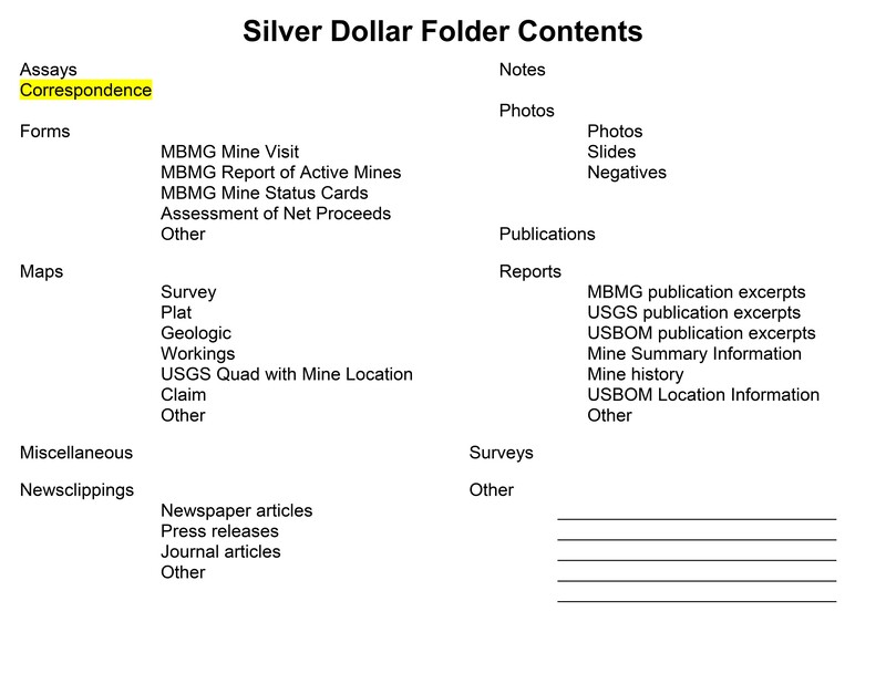 item thumbnail for Silver Dollar Folder Contents