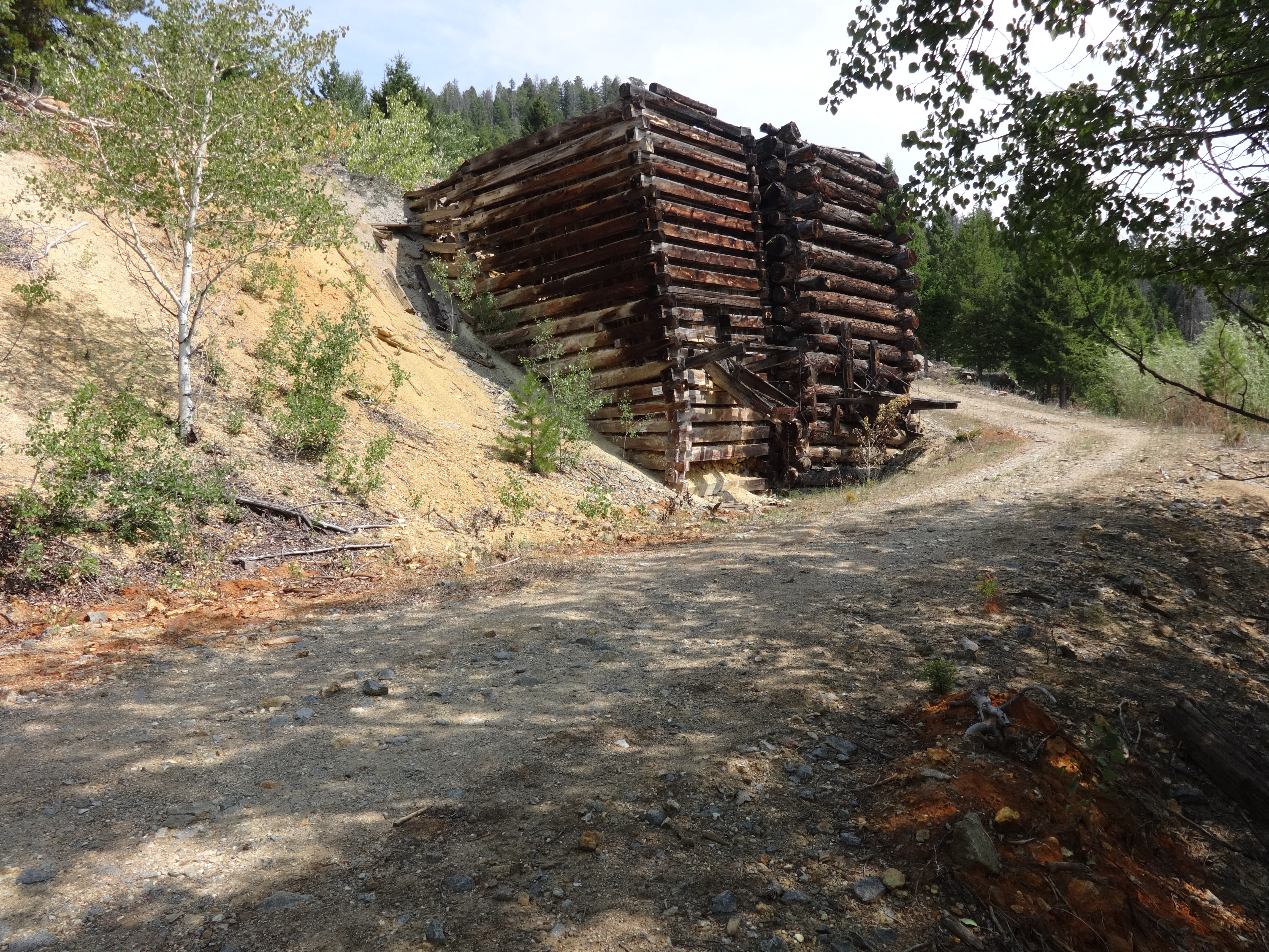 Ore bin in the Oro Fino Mining District, Deer Lodge County.