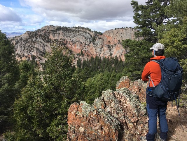 Geologist Yann Gavillot, mapping in Ruby Range,southwest Montana