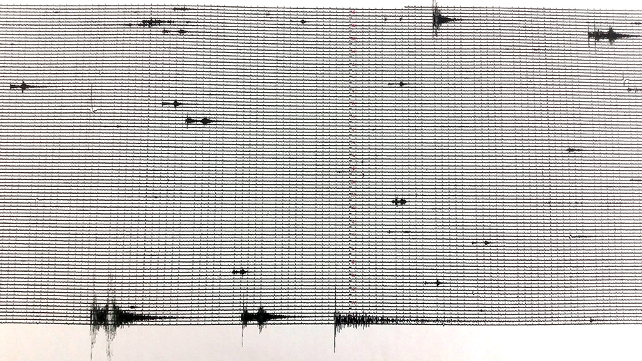 24-hour seismogram