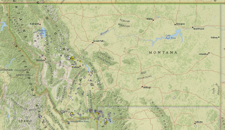 Recent Seismicity Map