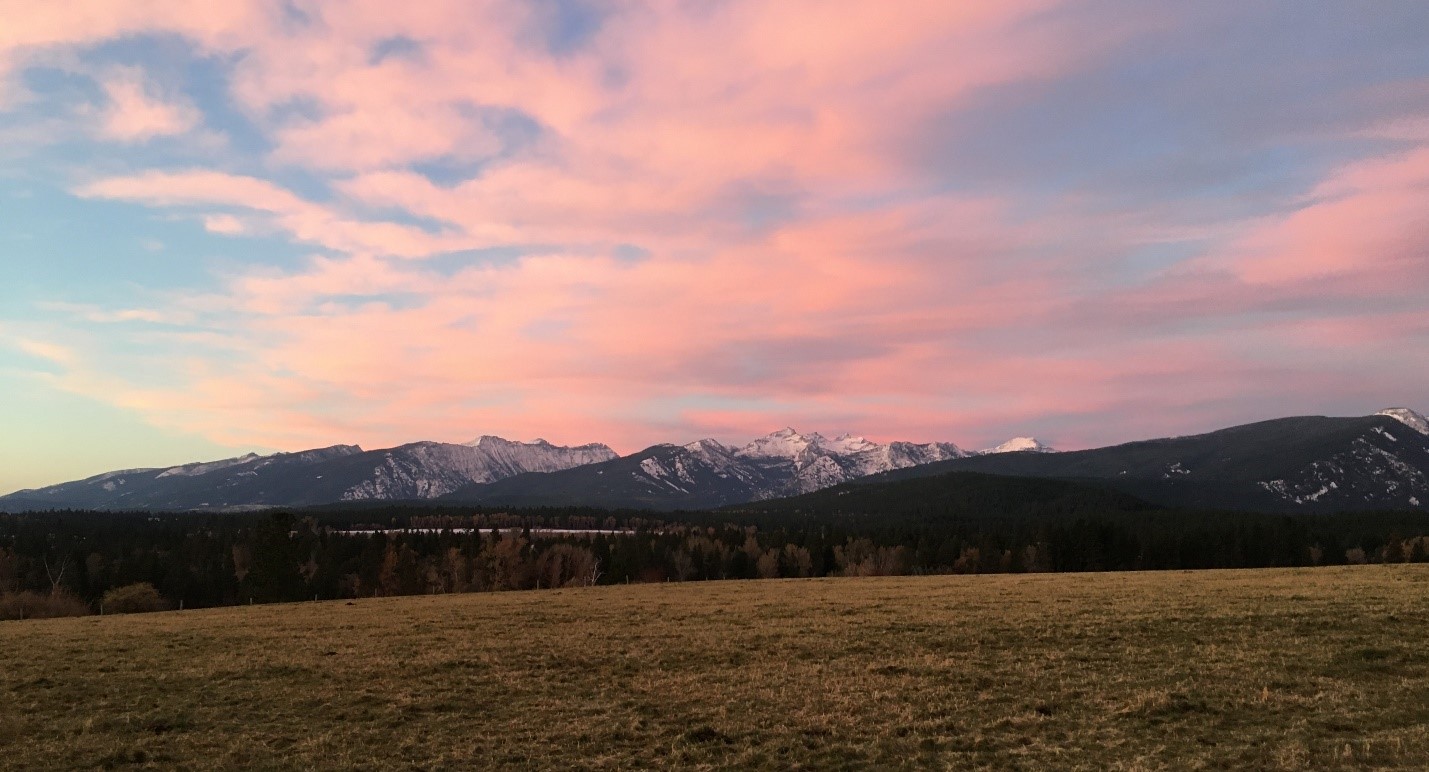 Bitterroot fault and Bitterroot Mountains near Hamilton-Missoula