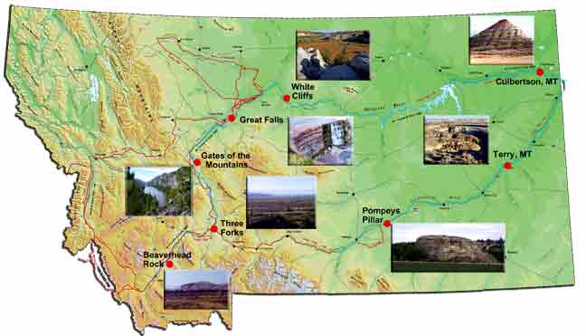 Lewis and Clark Location map