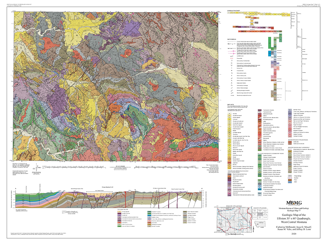 Geologic map of the Elliston