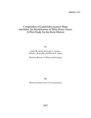 Compilation of landslide locations maps and index for identification of slide-prone areas