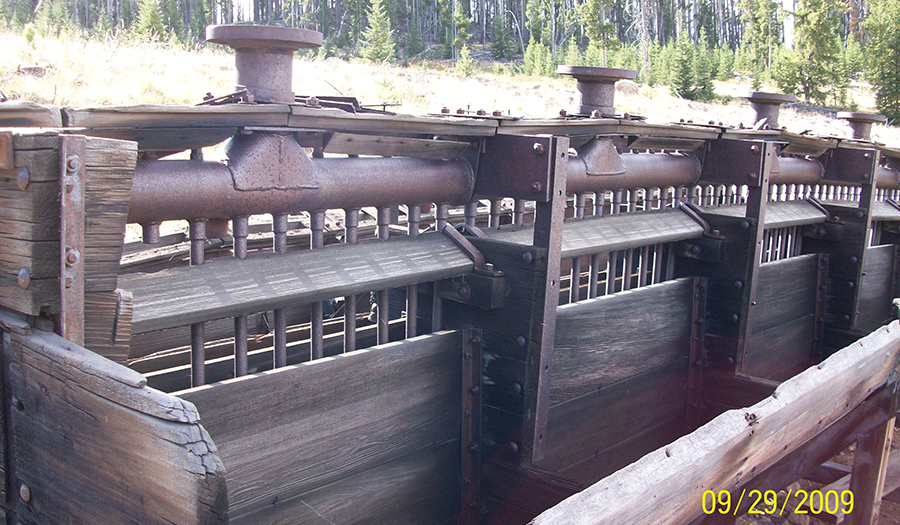 Remnants of old mill equipment,Crystal Mine