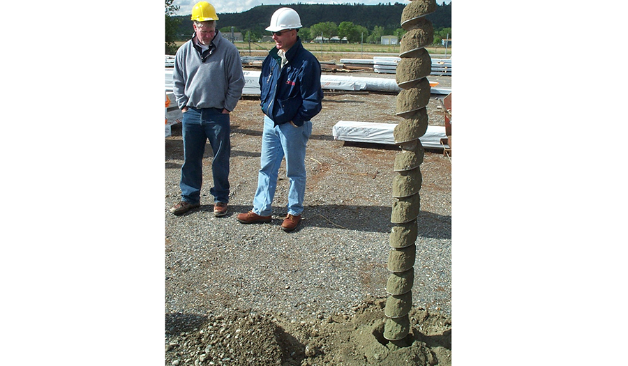 Drill cuttings on auger string